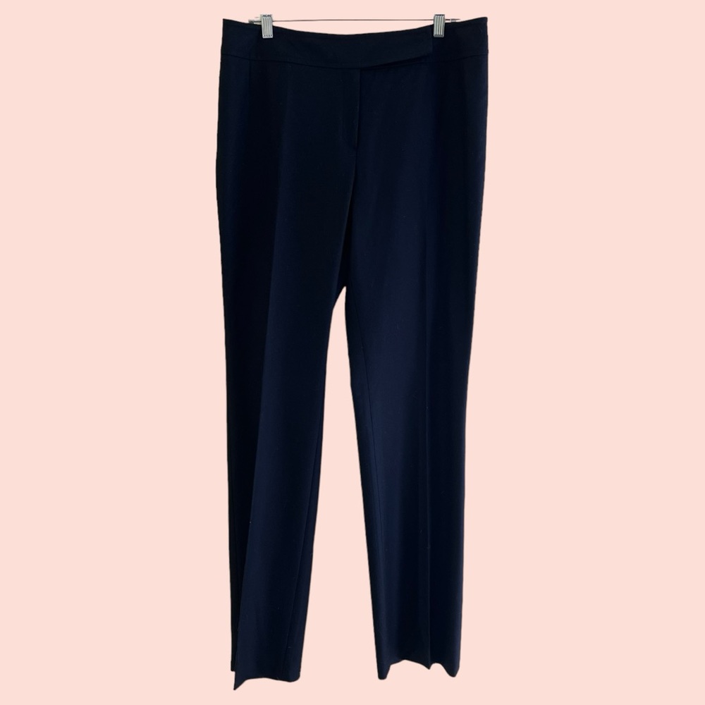 Akris Punto Black Wool Flat Front Trouser 14